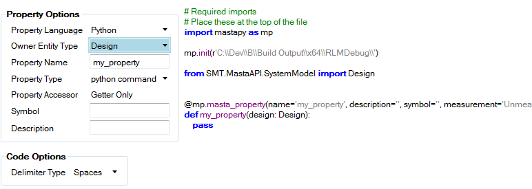 A generated Python property stub.