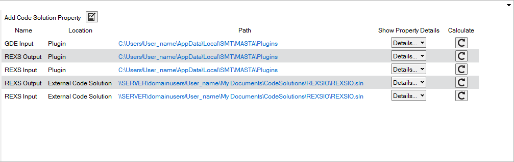 The Watch Window with the Show Property Details drop-downs highlighted